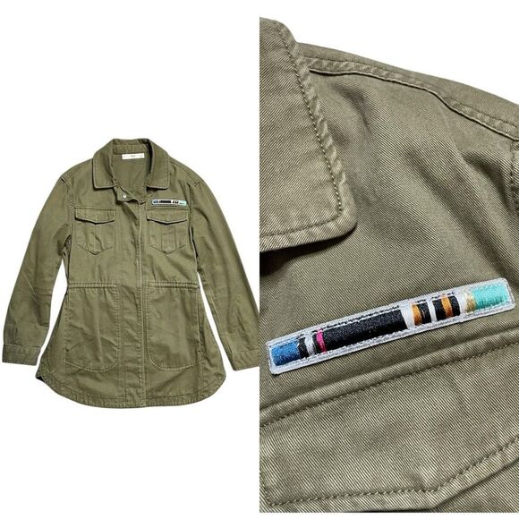 MNG MANGO Olive Green Women's Military Jacket Size XS - Picture 7 of 16